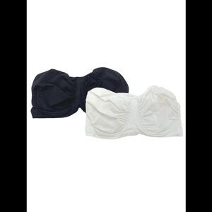 Rhonda Shear 2-pack Angel Seamless Underwire Bandeau Bra Black/White - Regular